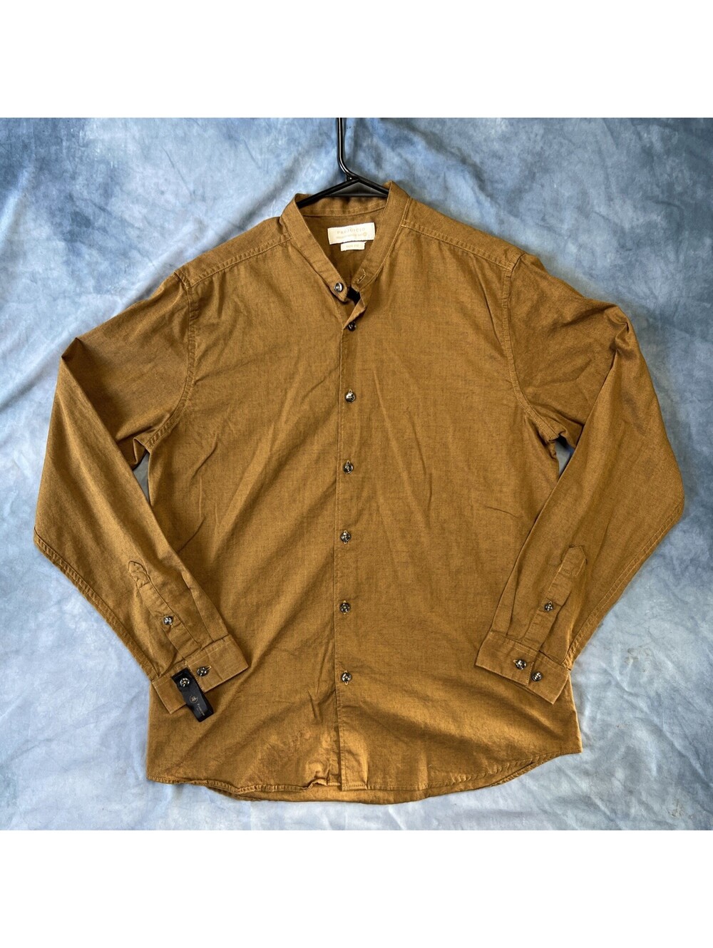 Prejuicio Band Collar Shirt XG Slim Fit Long Sleeve - 1229-2I
